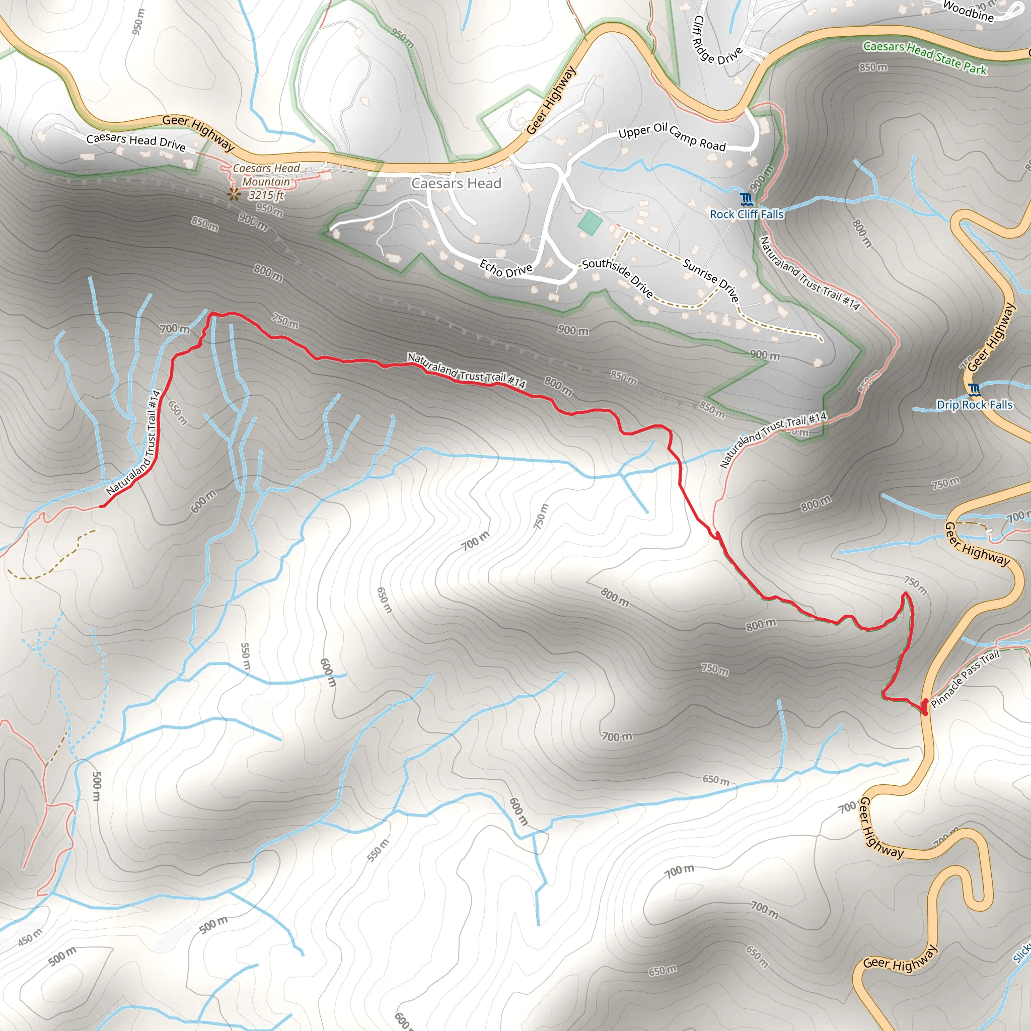 Pinnacles Pass Trail and Naturaland Trust Trail mobile static map