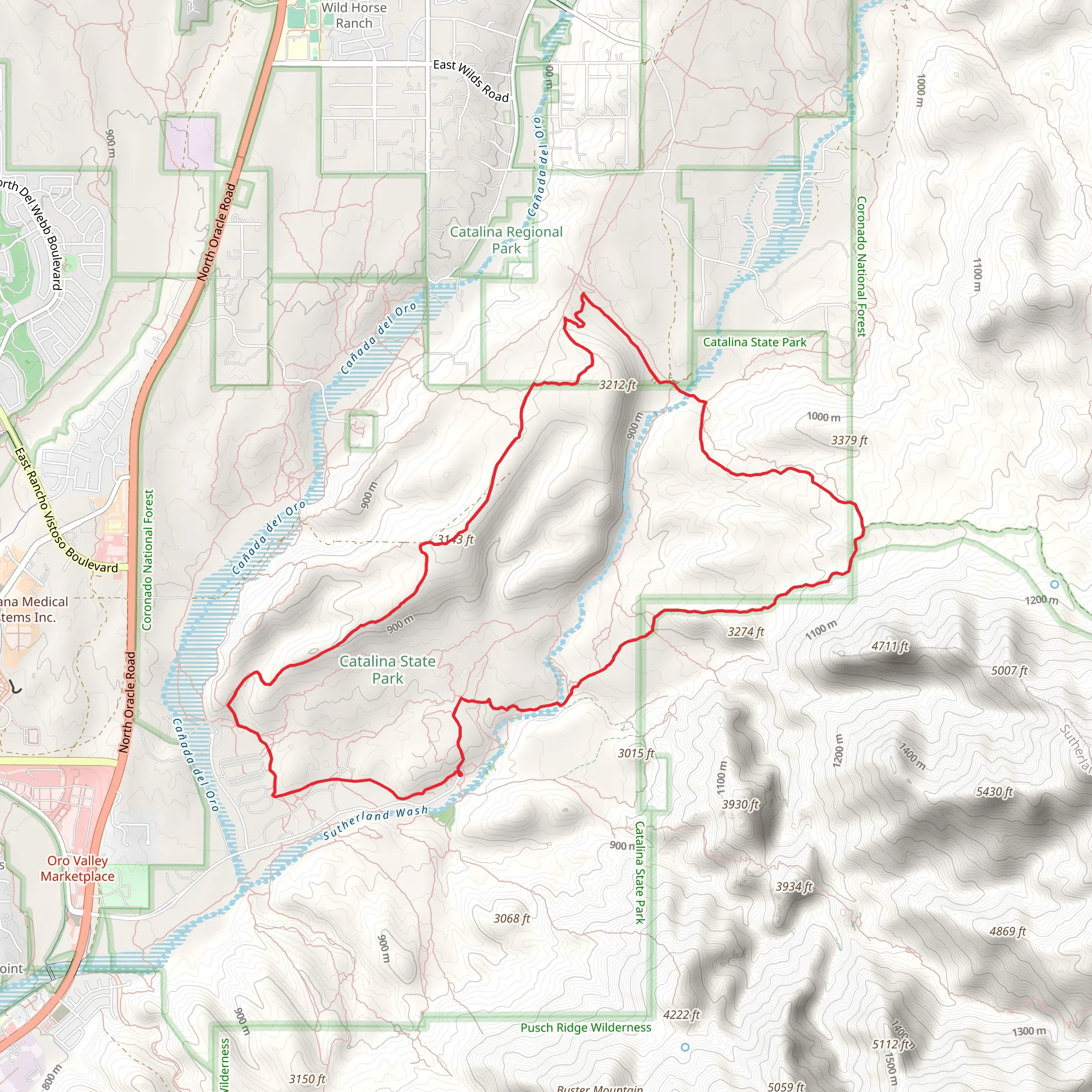 Sutherland, Trail Link and Bridle Loop Trail mobile static map