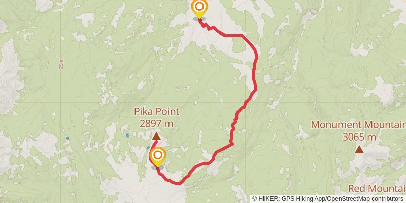 Pika Point Mount via Oil Well Trail stage 2 Map