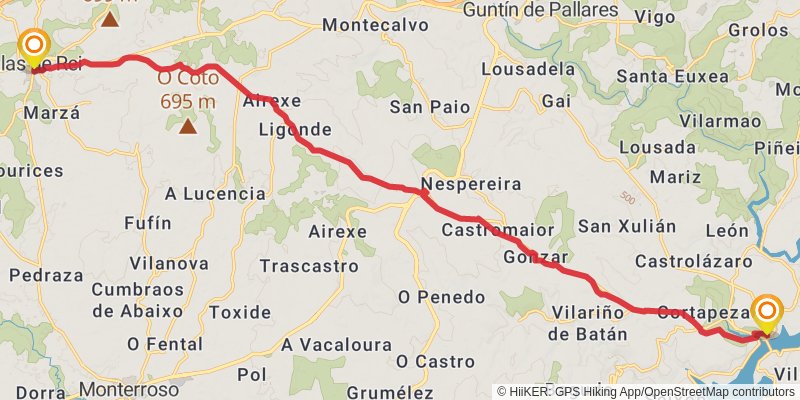 Via de la Plata stage 44 Map