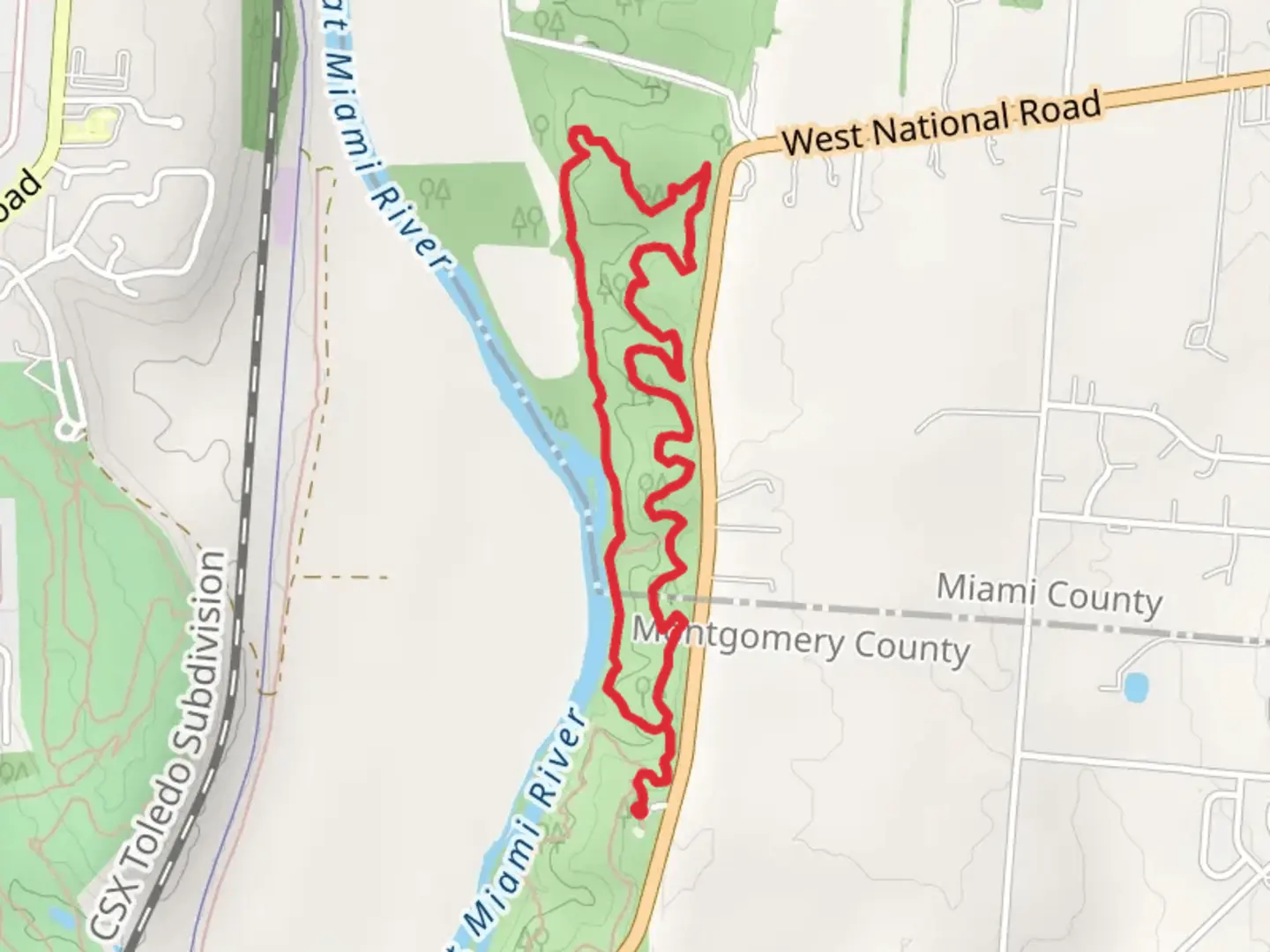 An image depicting the trail Orange Trail Loop and its surrounding area.