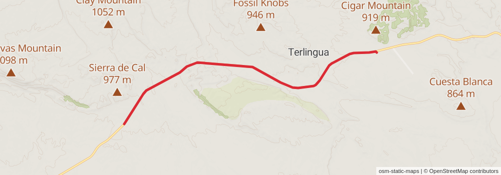 American Perimeter Trail - Texas Primary stage 29 Map