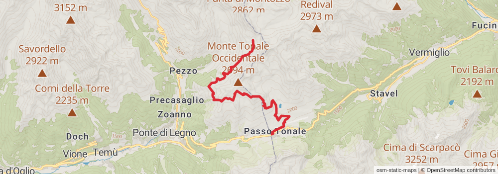 Sentiero Italia - Alps Section stage 62 Map