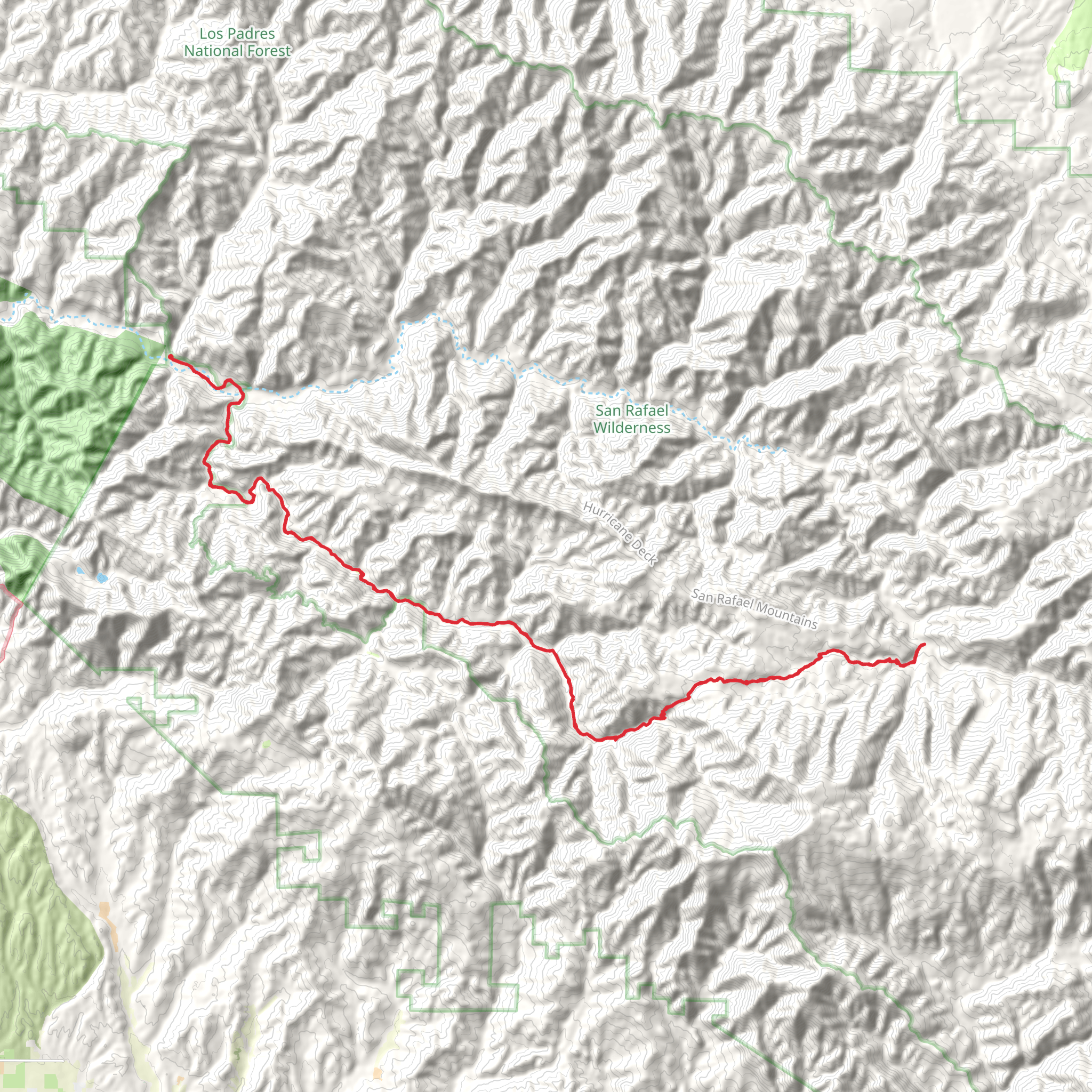 Manzana Trail via Horse Canyon Trail mobile static map