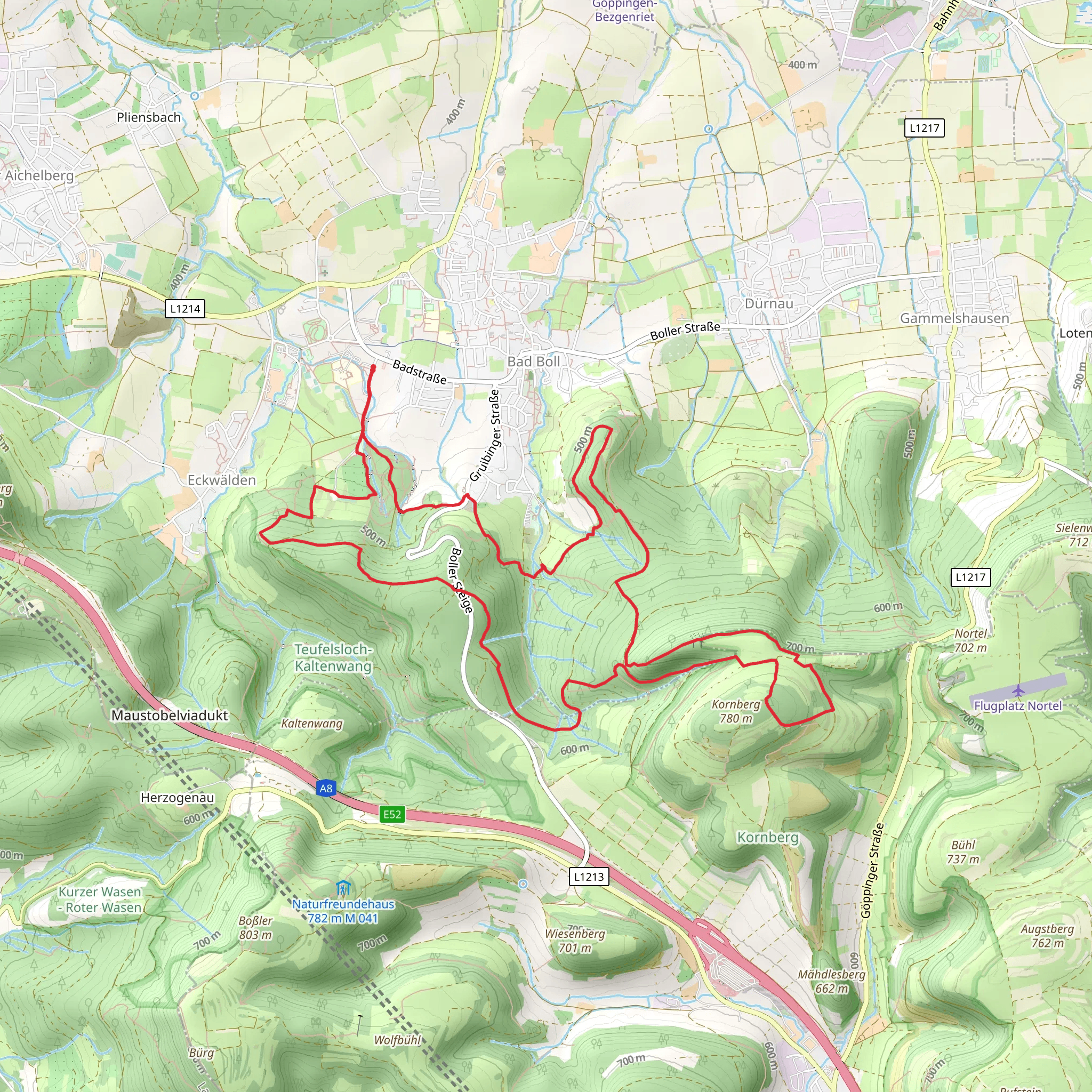 Boll-Kornberg and Loewenpfade - Berta Hoernle Tour mobile static map