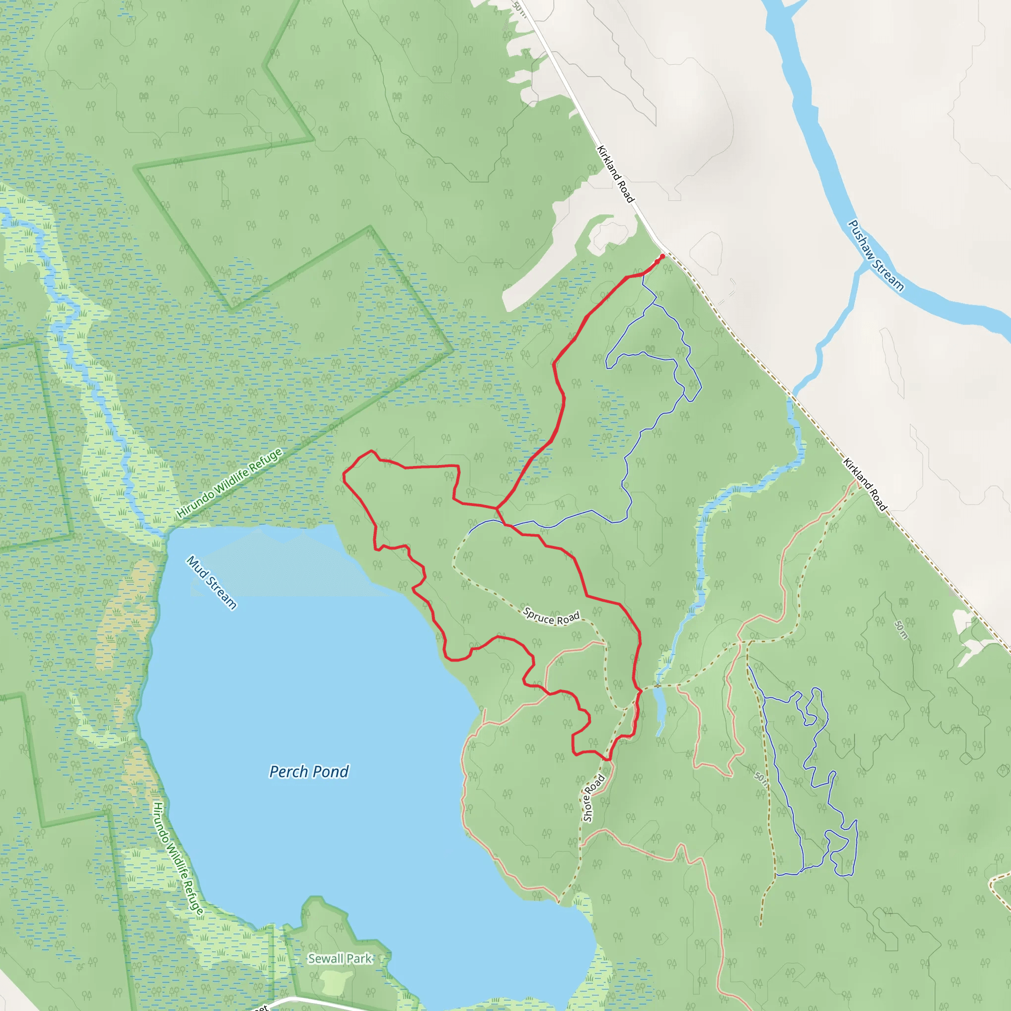 Perch Pond from Kirkland Road mobile static map