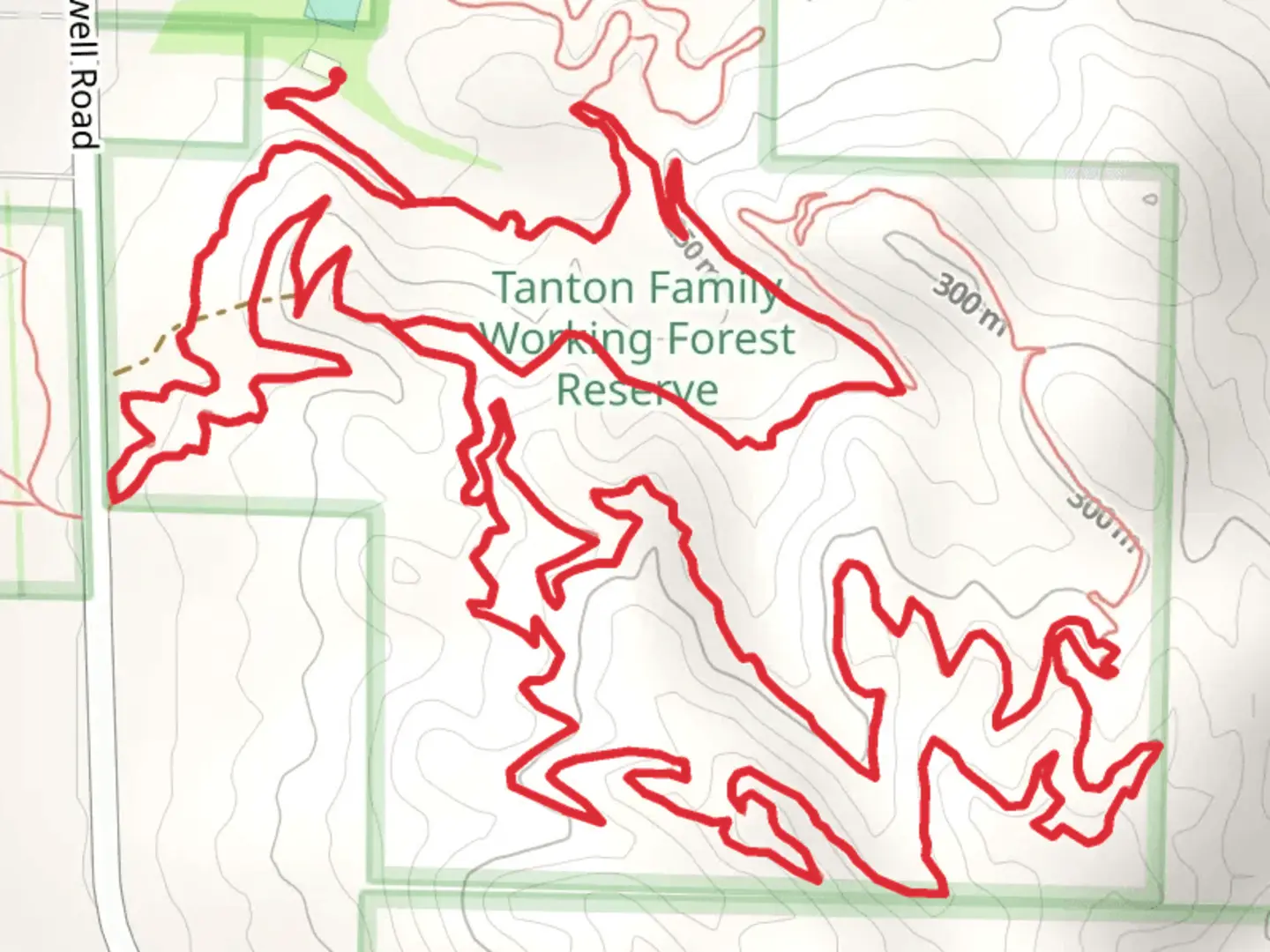 An image depicting the trail Beginner and Expert Trail Loop and its surrounding area.