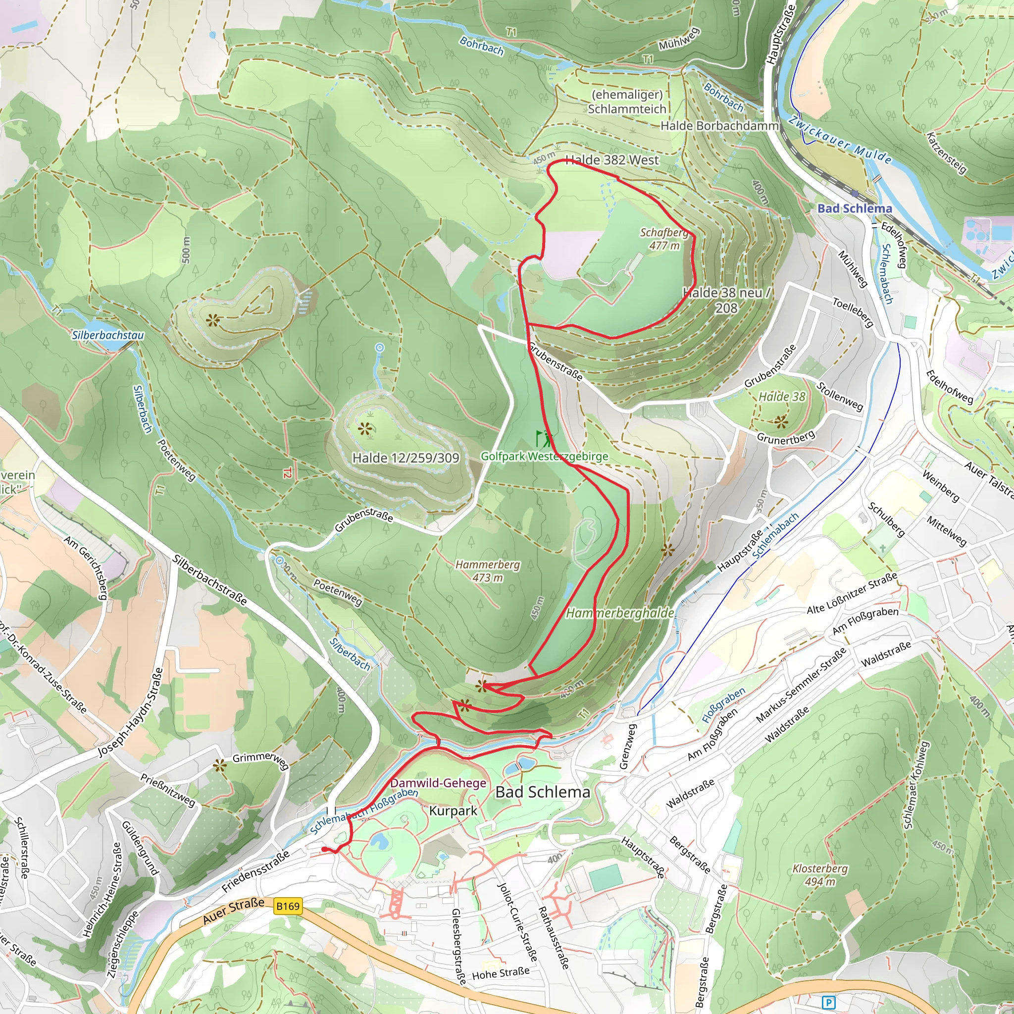 Bledenkopfblick via Planetenwanderweg mobile static map