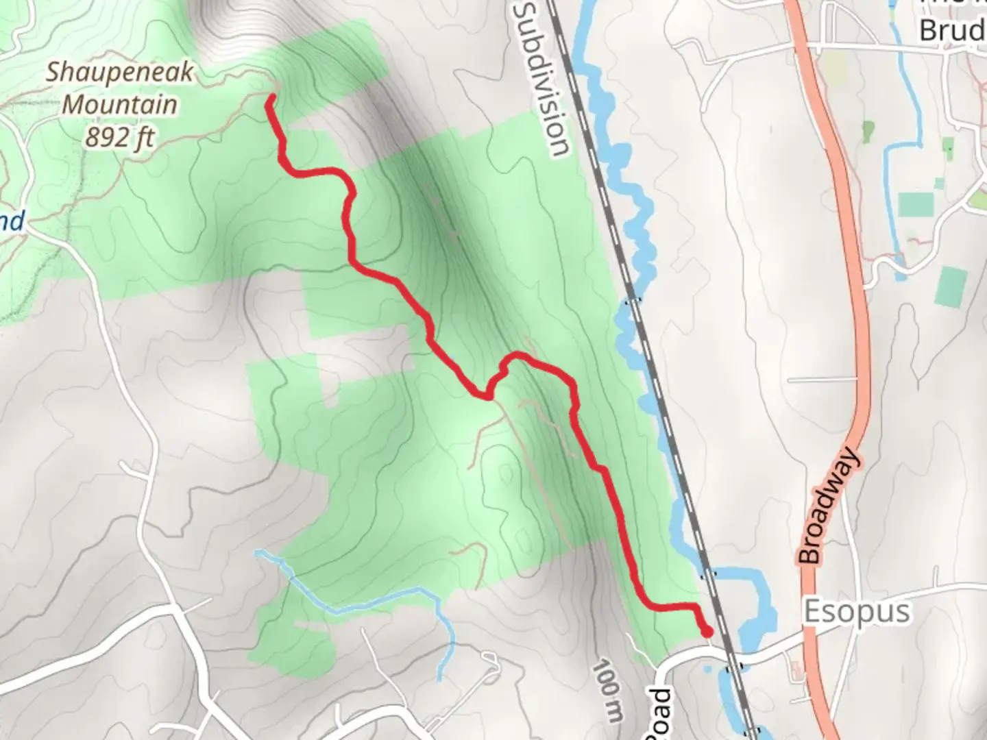 An image depicting the trail Shaupeneak Mountain Trail and its surrounding area.