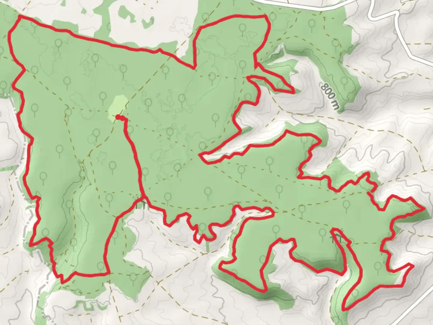 An image depicting the trail The Viewpoints of Monte de la Villa PR P 15 and its surrounding area.