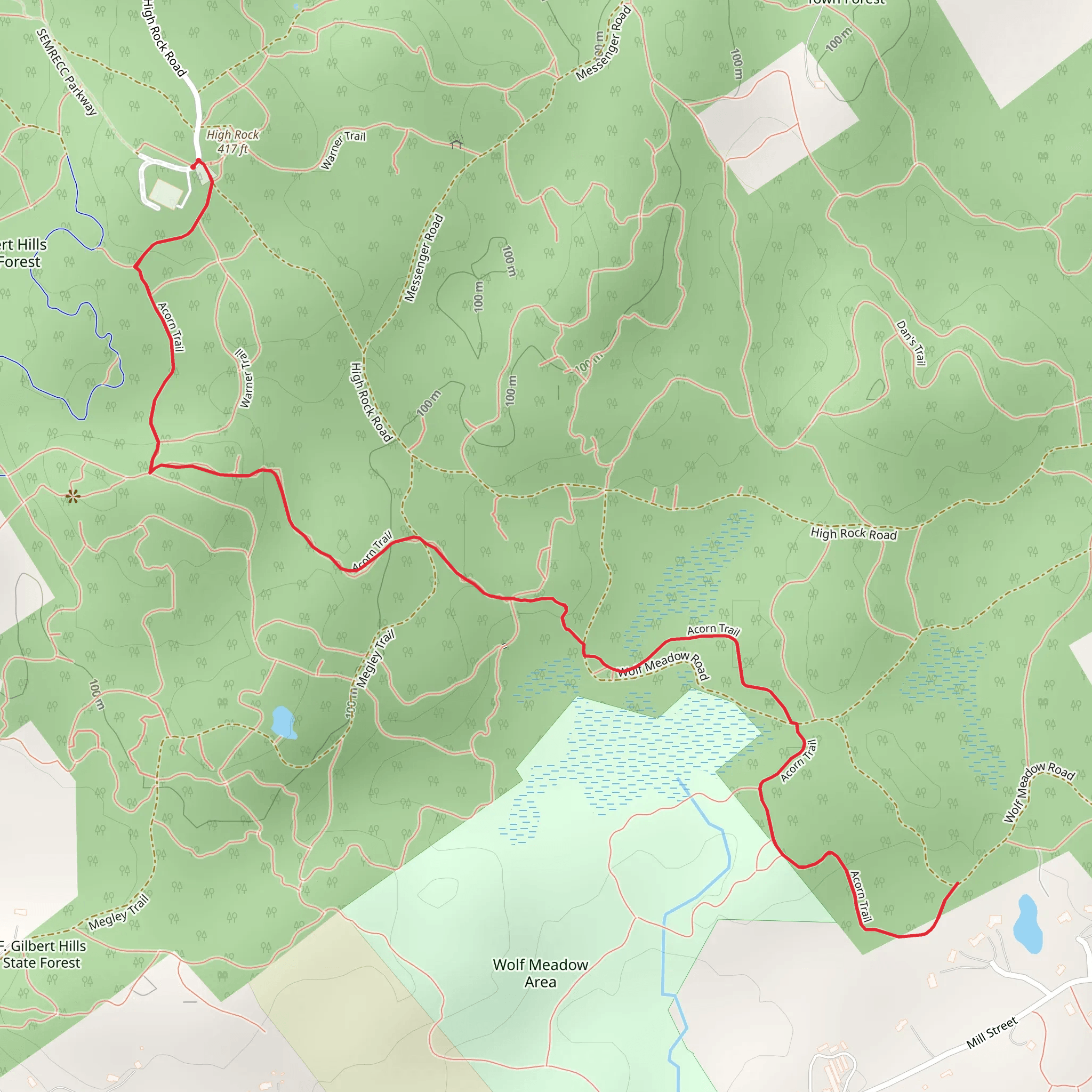 F Gilbert Hills State Forest mobile static map