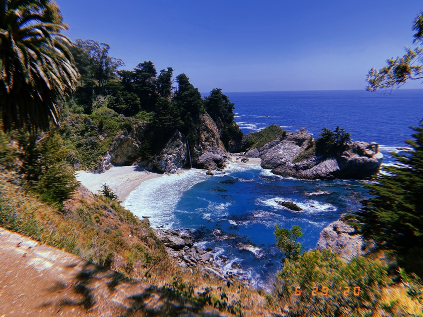 An image depicting the trail McWay Falls and its surrounding area.