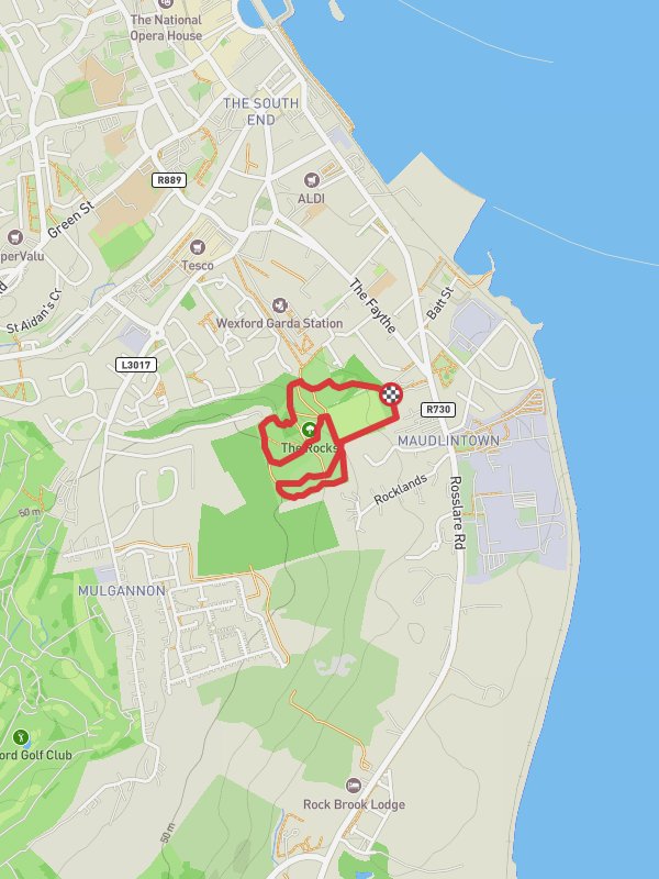 The Rocks Fitness Trail mobile static map