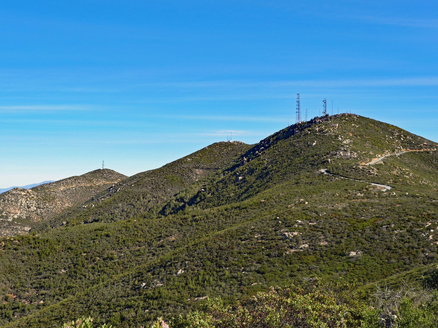 An image depicting the trail Otay Mountain via Marron Valley Road and its surrounding area.