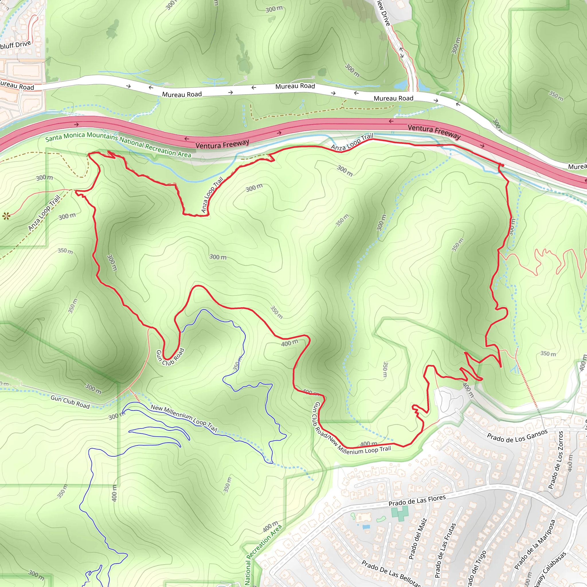 Anza Trail and Gun Club Road Loop mobile static map