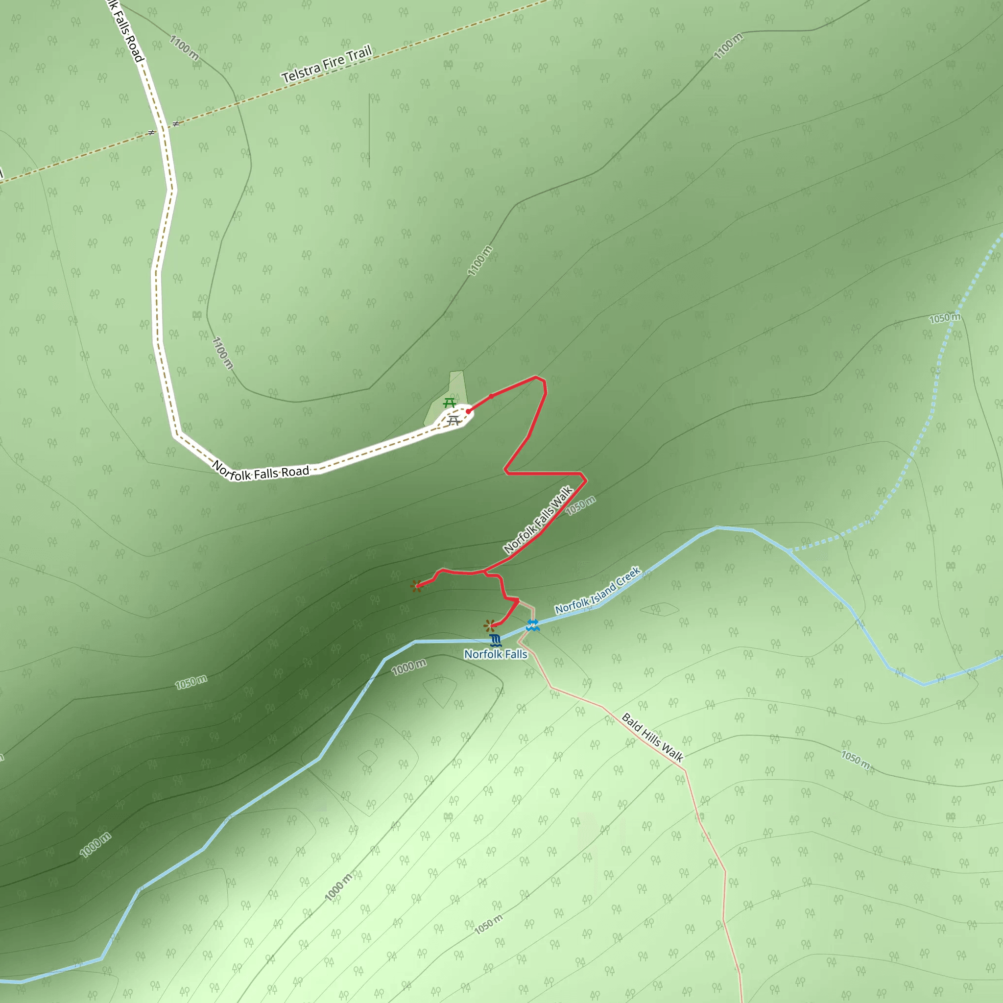 Norfolk Falls Walk mobile static map