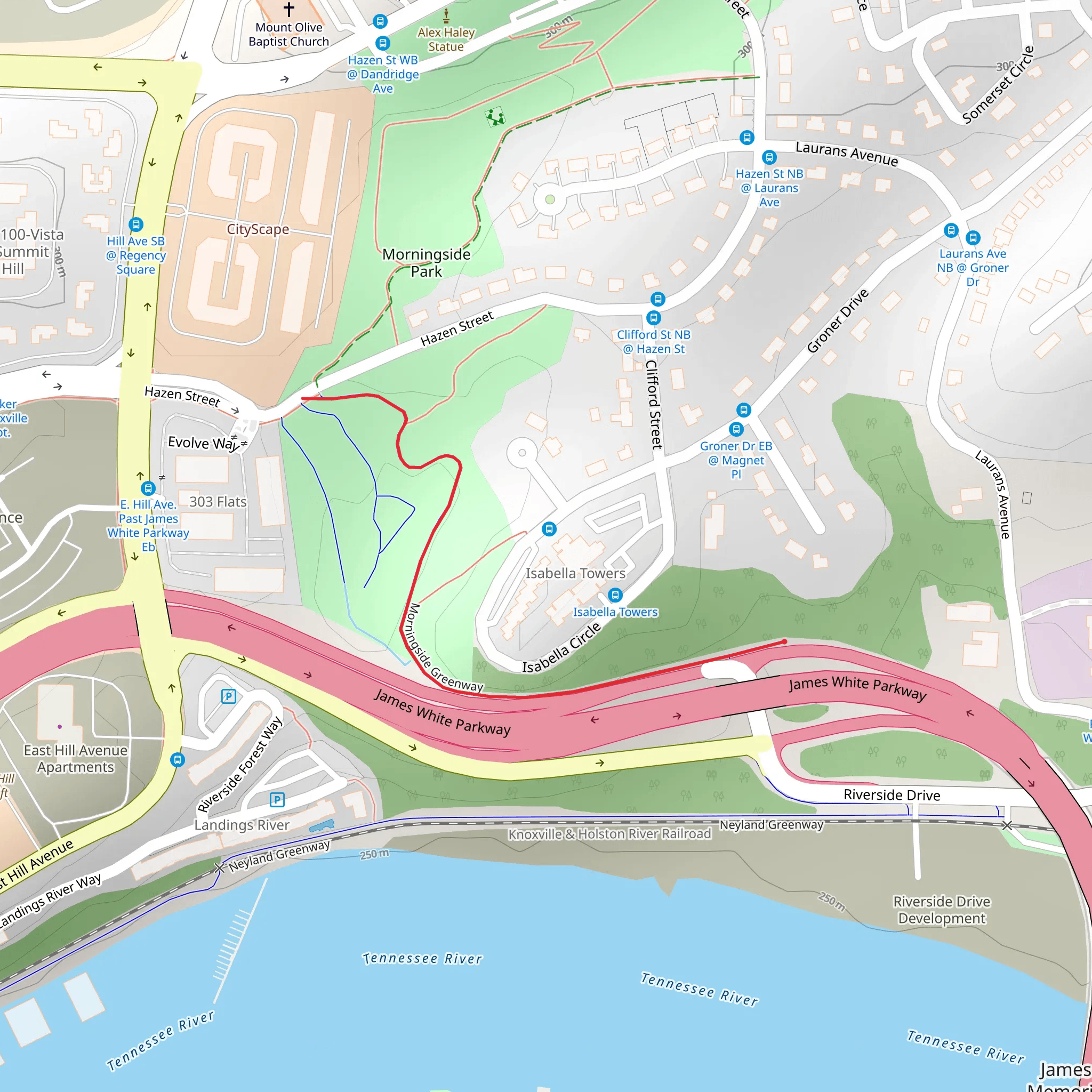 Morningside Greenway mobile static map