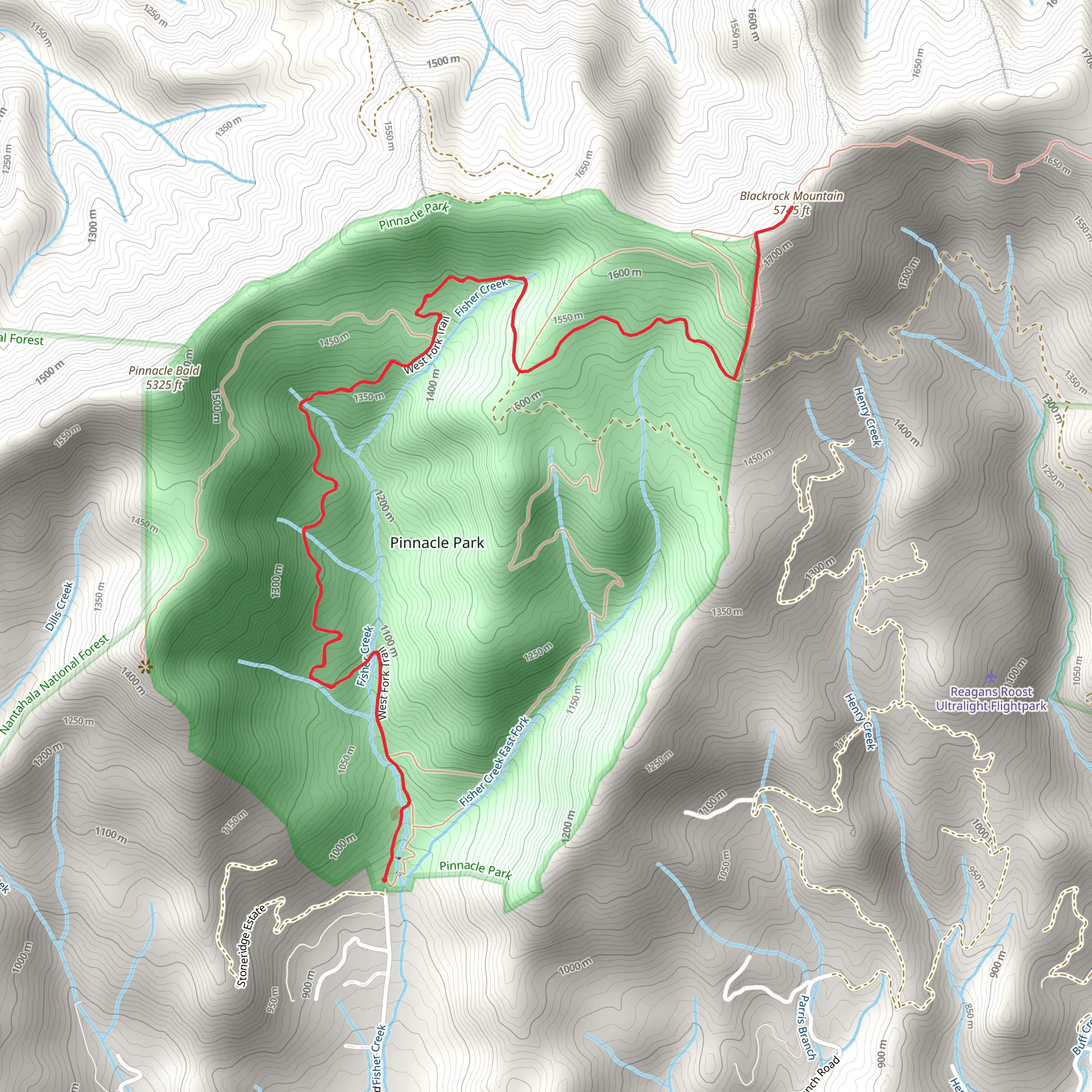 Blackrock Mountain via Pinnacle Park Tour mobile static map