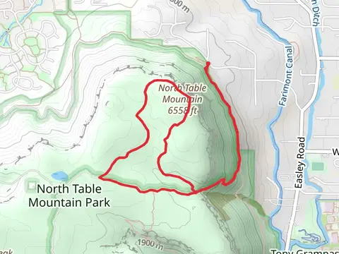 North Table Mountain via Rim Rock Trail and Mesa Top Loop Trail