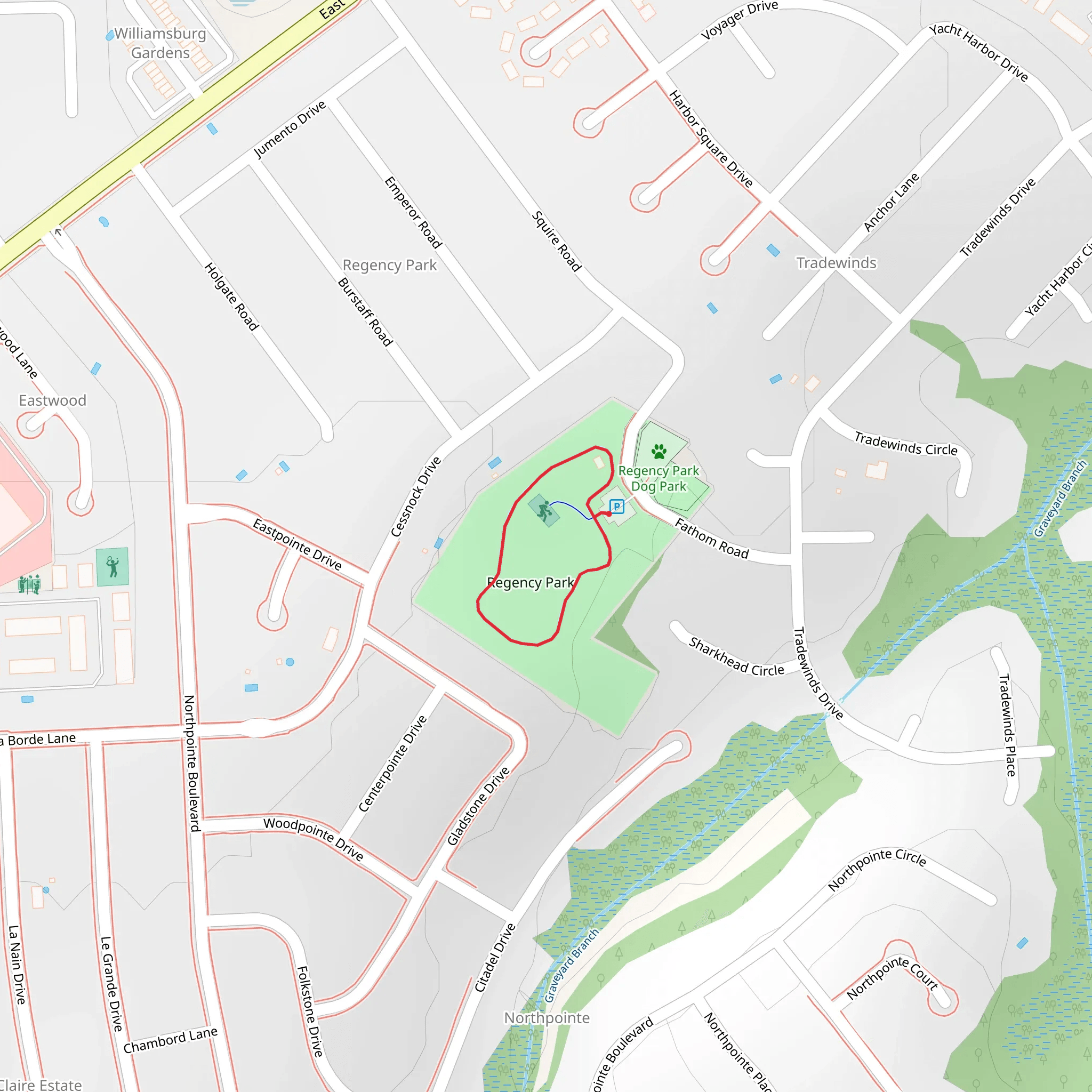 Regency Park Loop mobile static map