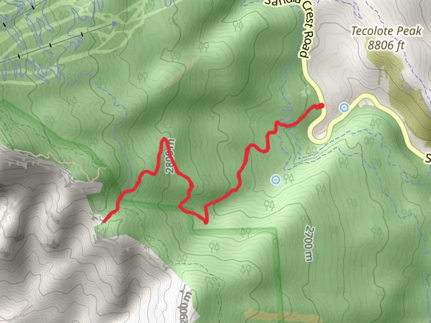 An image depicting the trail Tree Spring Trail and its surrounding area.