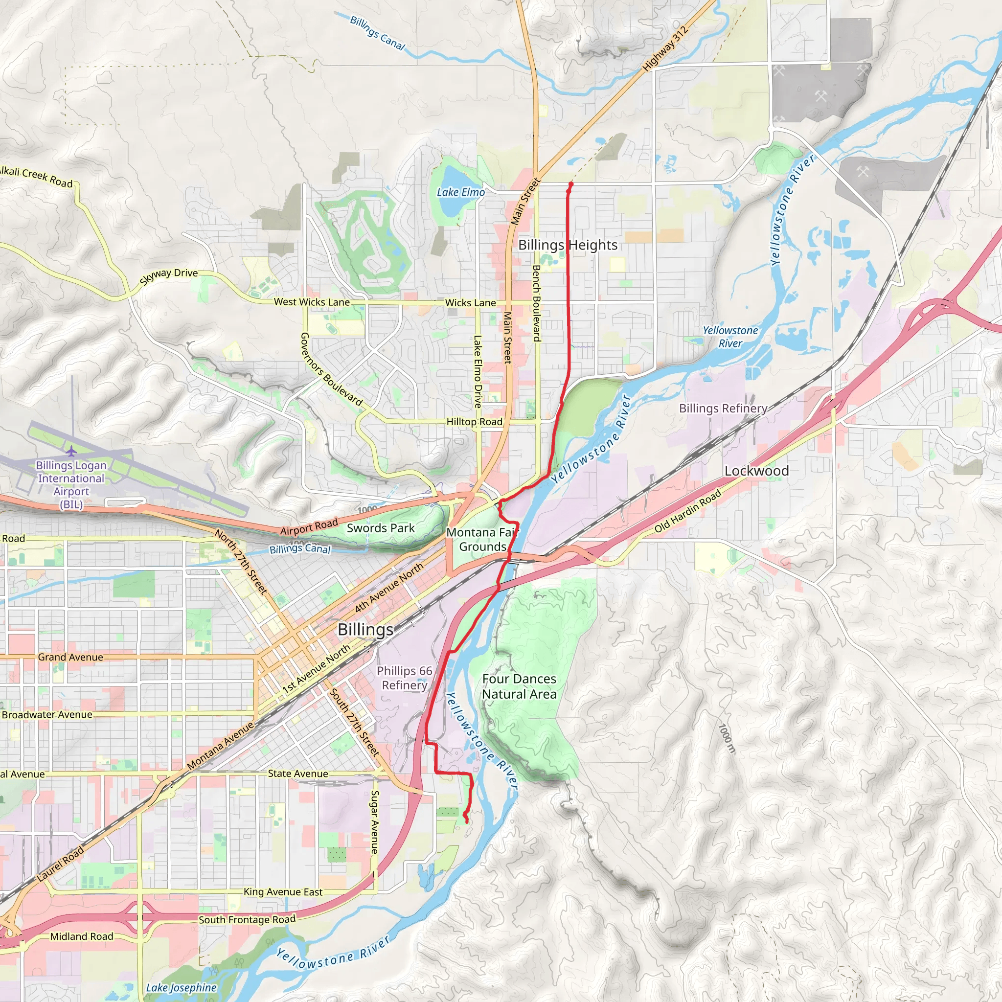 Walden Grove Park, Two Moon Park, Coulson Park and Josephine Park Trail mobile static map