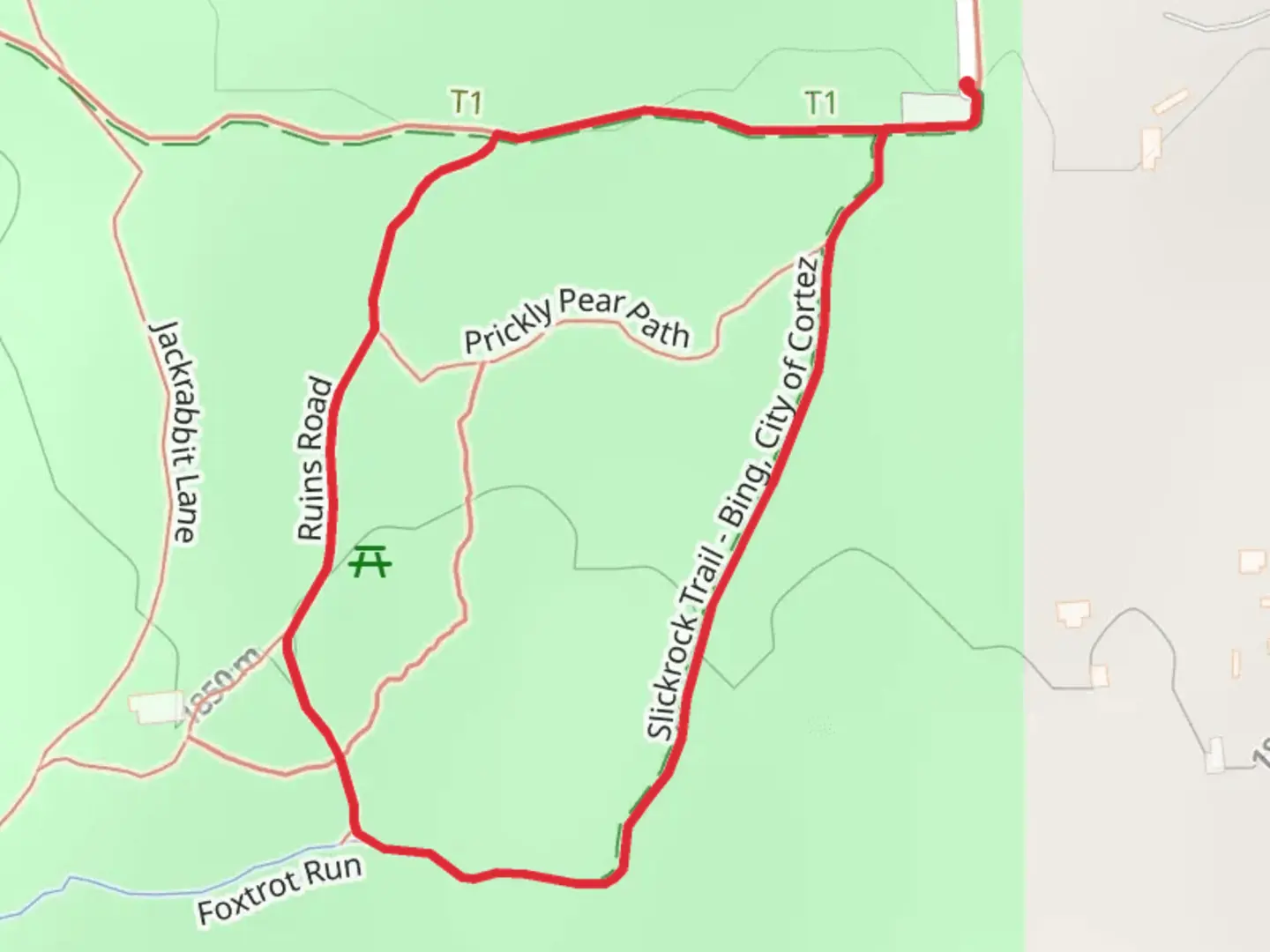 An image depicting the trail Hawkins Preserve Loop and its surrounding area.