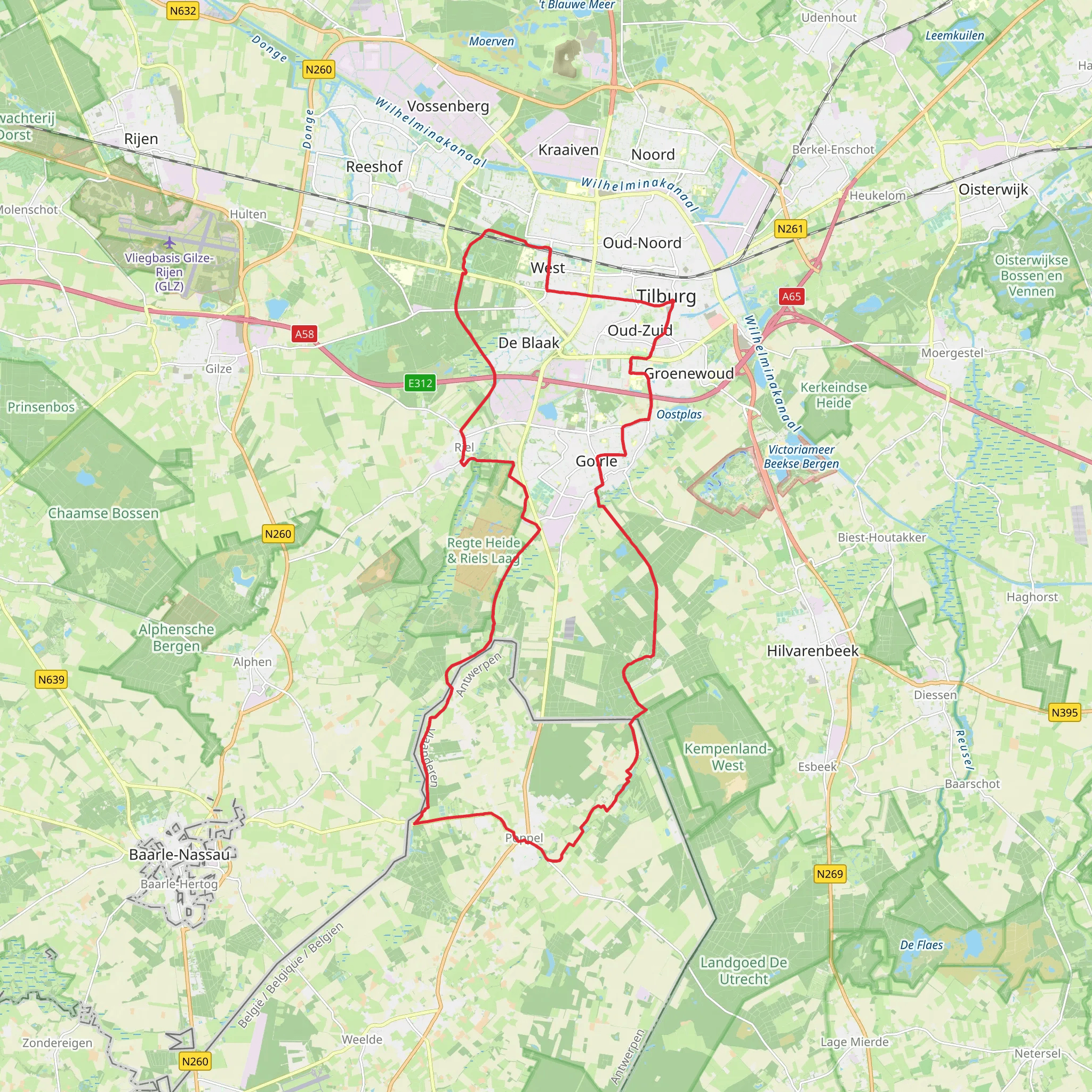 Aatsedijk, Bels Lijntje and Zwartvensepad Loop mobile static map