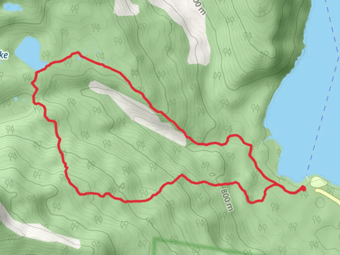An image depicting the trail Shadow Lake Track and its surrounding area.