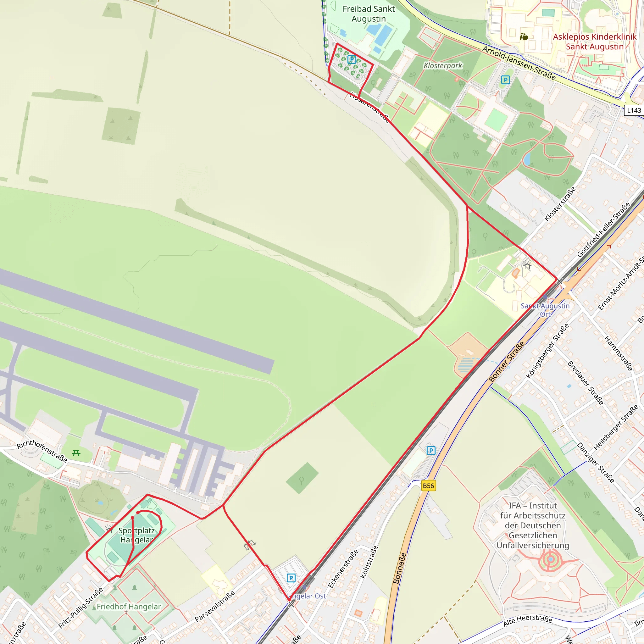Husarenstrasse mobile static map