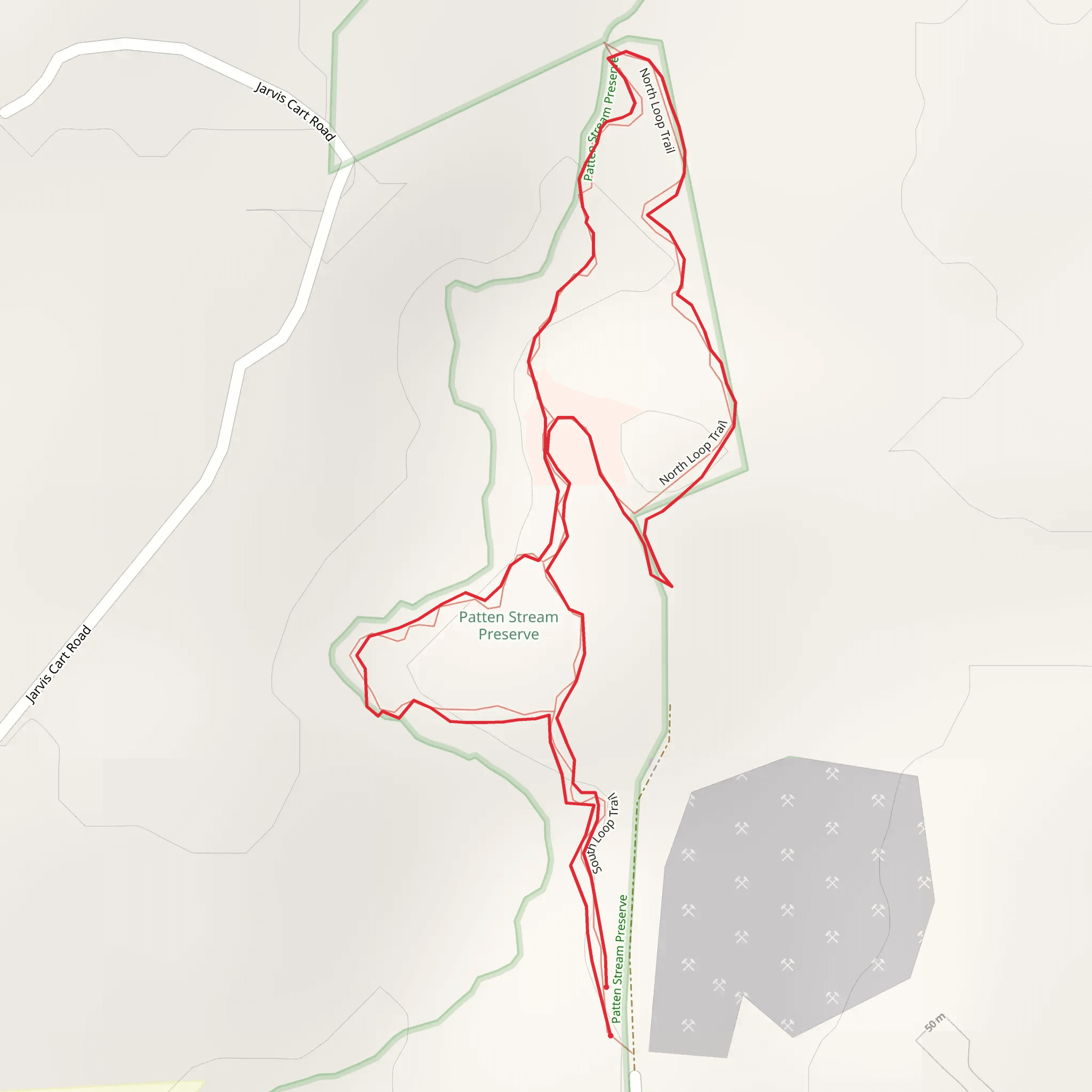 Patten Stream - Gravel Pit Loop mobile static map