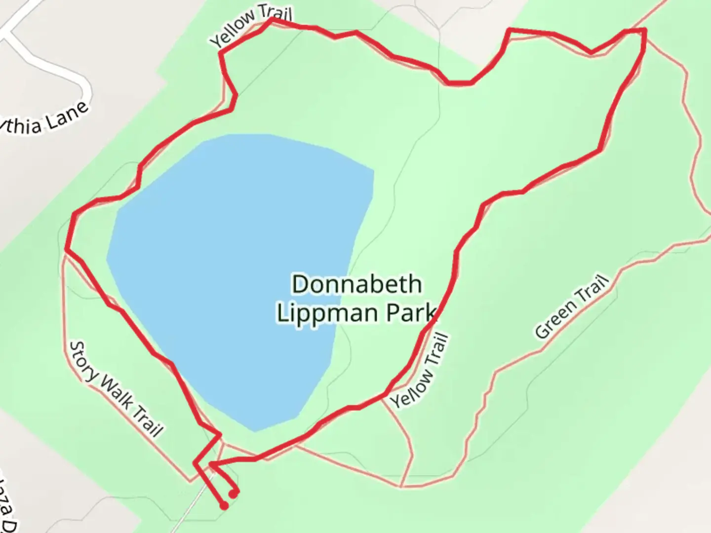 An image depicting the trail Chaffin Pond Loop and its surrounding area.