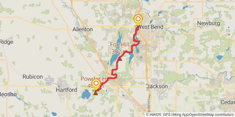 Ice Age National Scenic Trail stage 72 Map