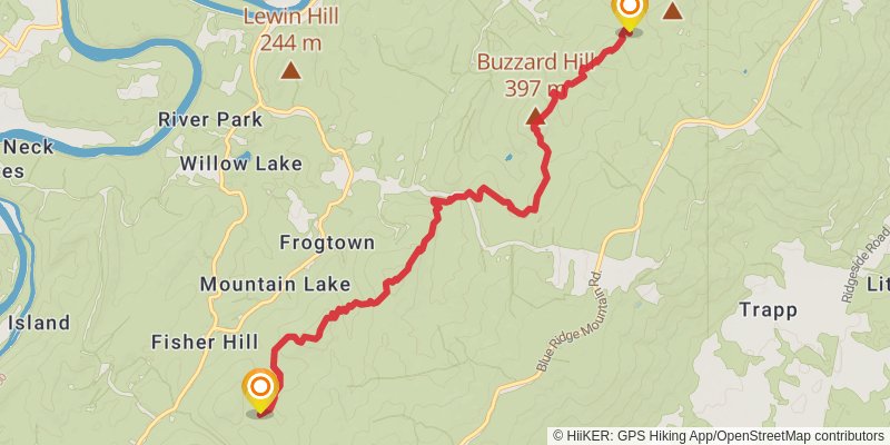 Appalachian Trail stage 102 Map