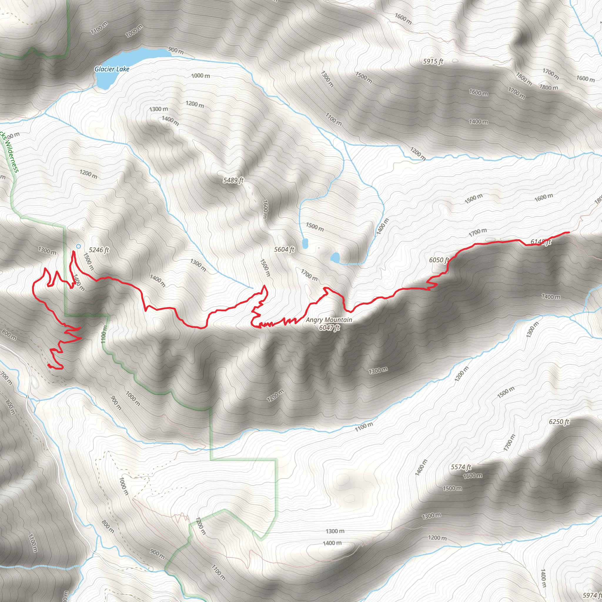 Angry Mountain Trail mobile static map