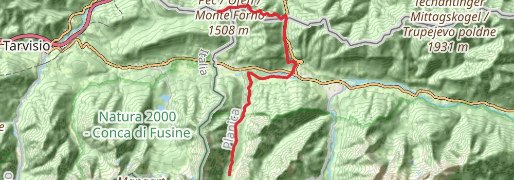 Via Alpina - Red Trail stage 16 Map