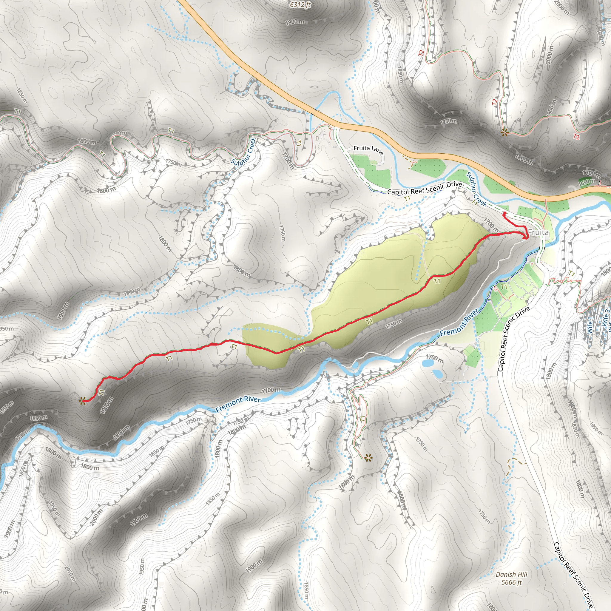 Fremont Gorge Overlook Trail mobile static map