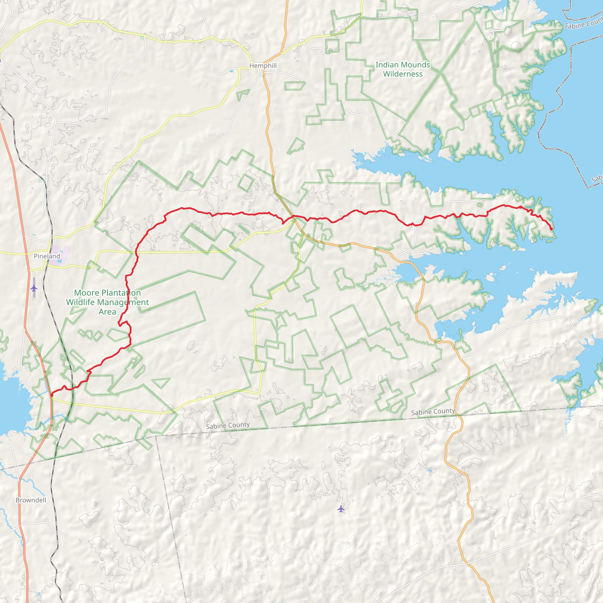 Trail Between The Lakes mobile static map