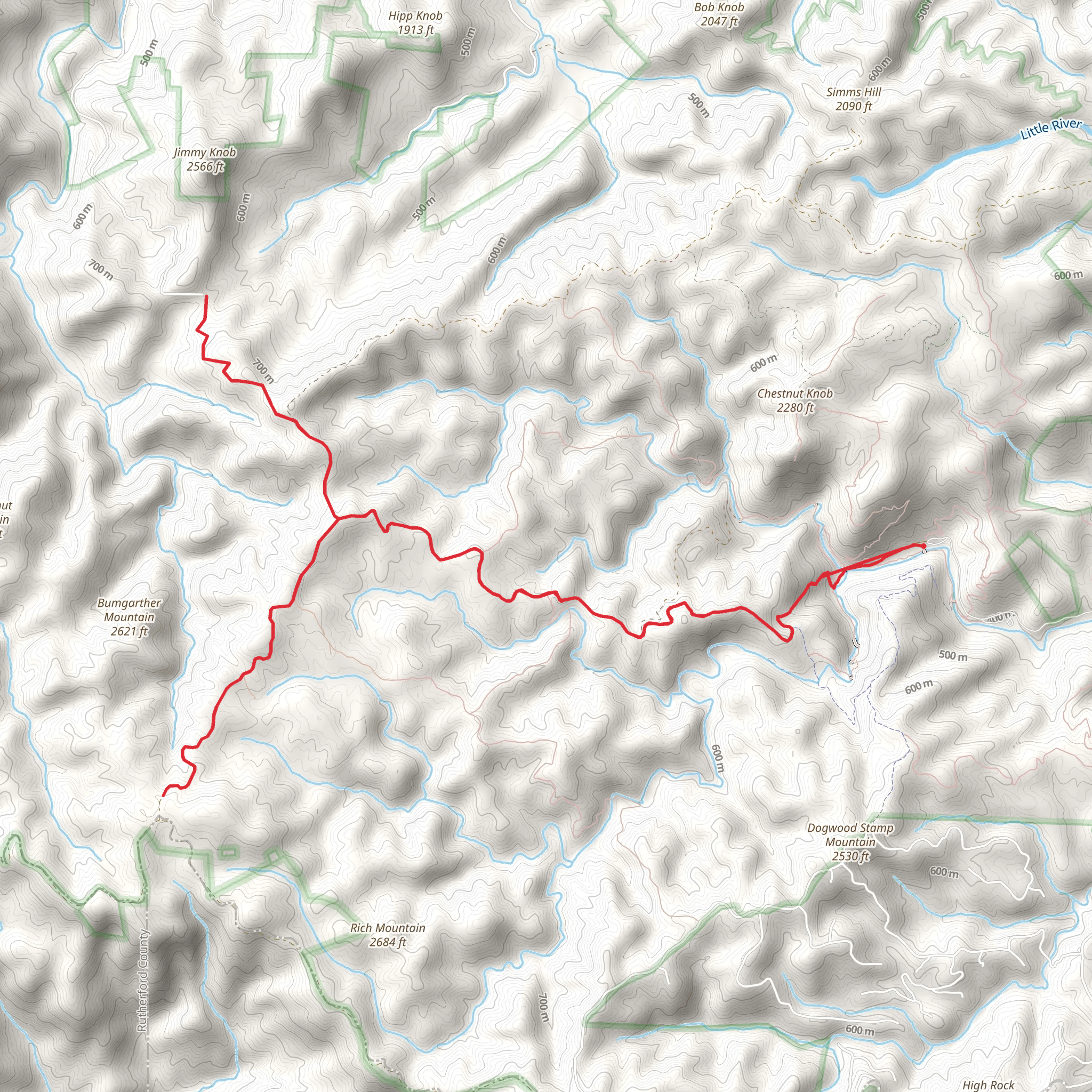 High Shoals Falls and Upper Falls Trail mobile static map