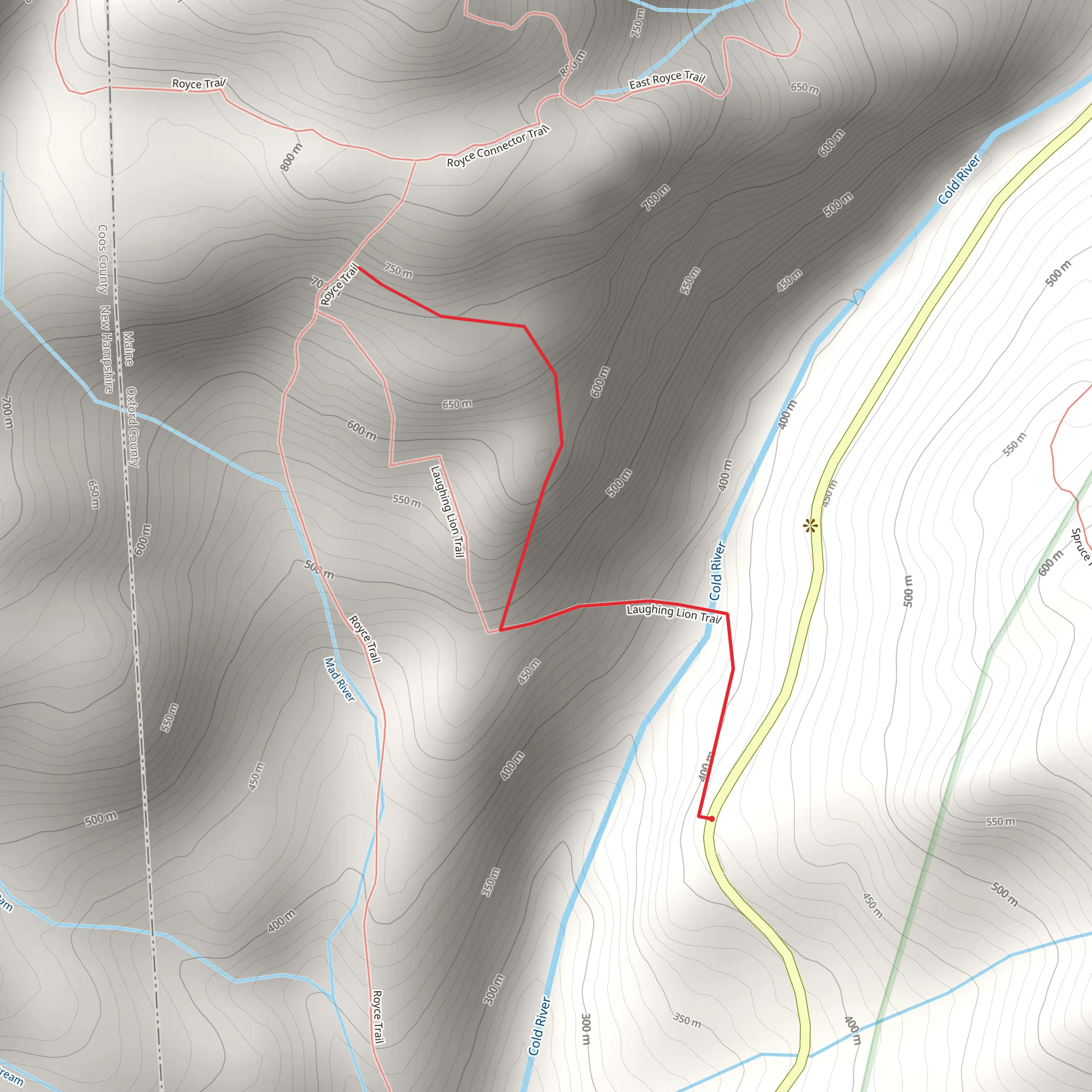 Laughing Lion Trail mobile static map