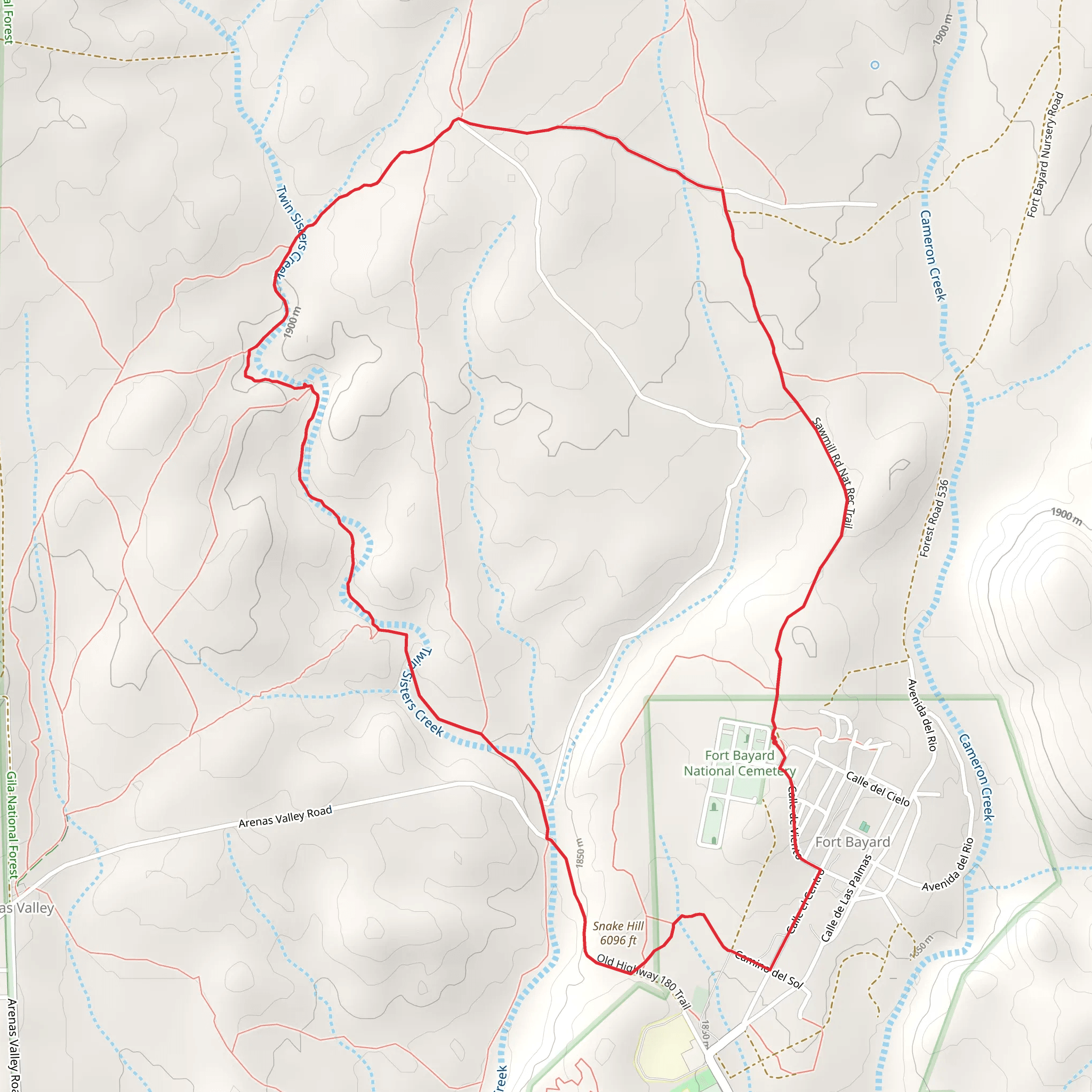 Twin Sisters Creek Loop Trail mobile static map