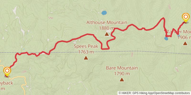 Bigfoot Trail stage 28 Map