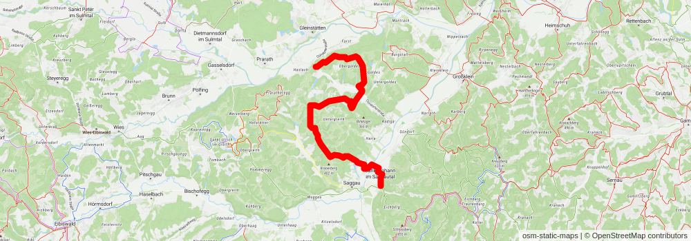 St Johann im Saggautal - Untergreithweg Loop stage 2 Map