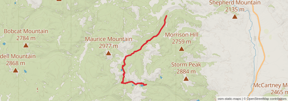 American Perimeter Trail - Rocky Mountains Primary stage 100 Map