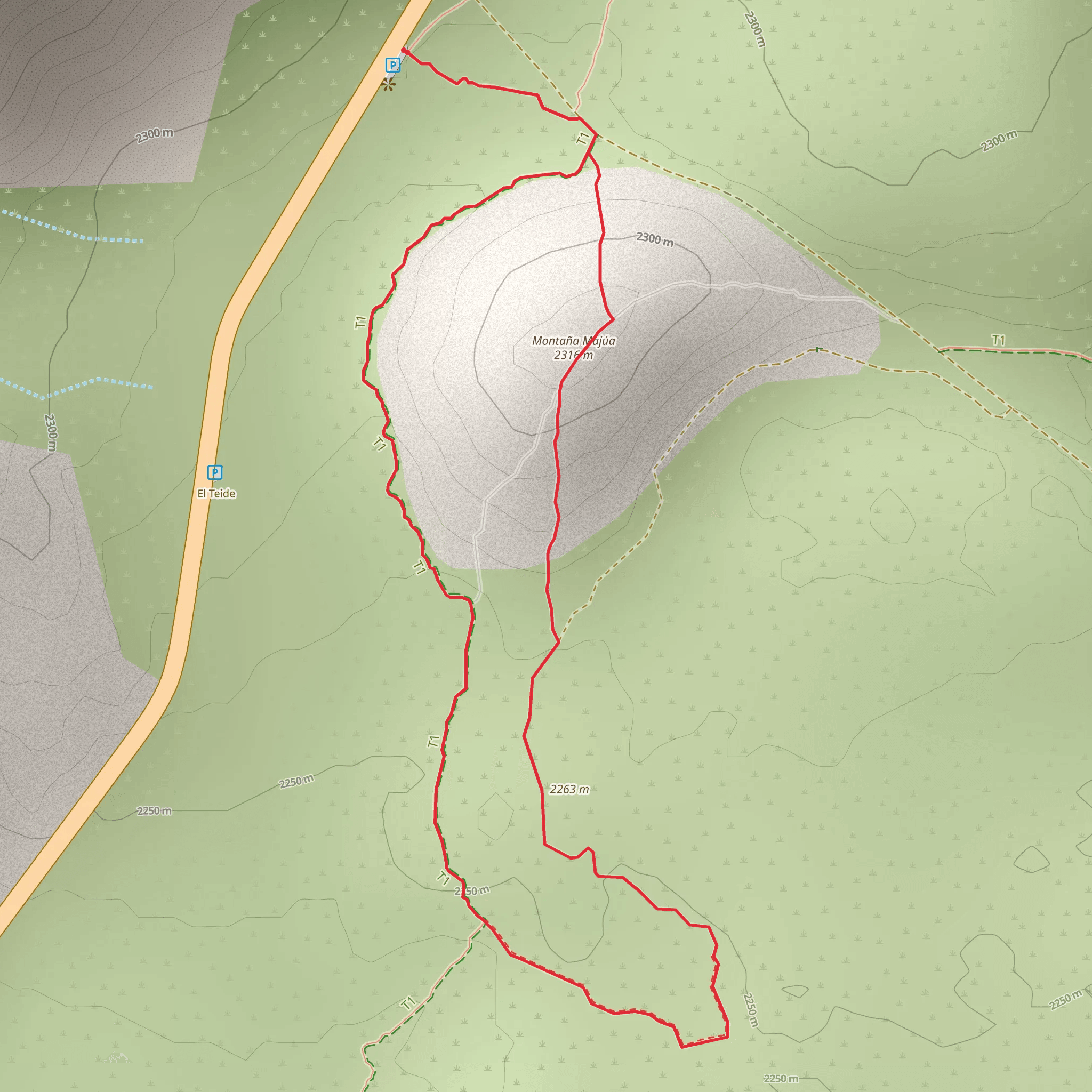 Montaña Majúa Loop mobile static map