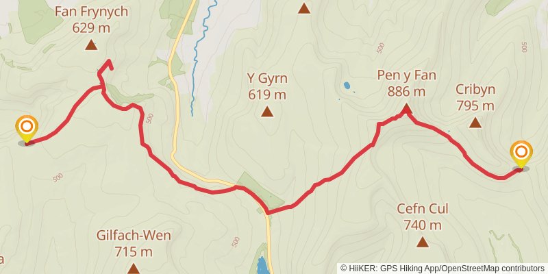 Holyhead to Chepstow Walk stage 25 Map