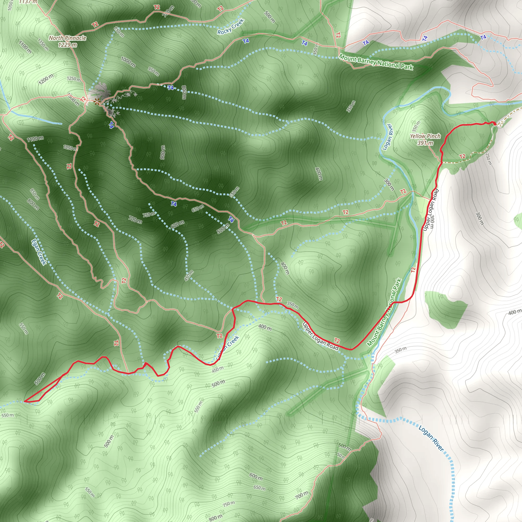 Cronan Creek Falls Track mobile static map