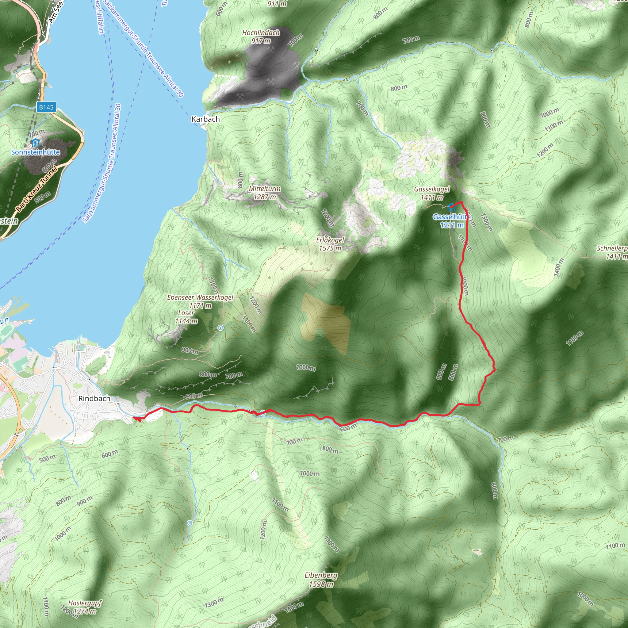 Gassel-Tropfsteinhöhle Cave in Ebensee mobile static map