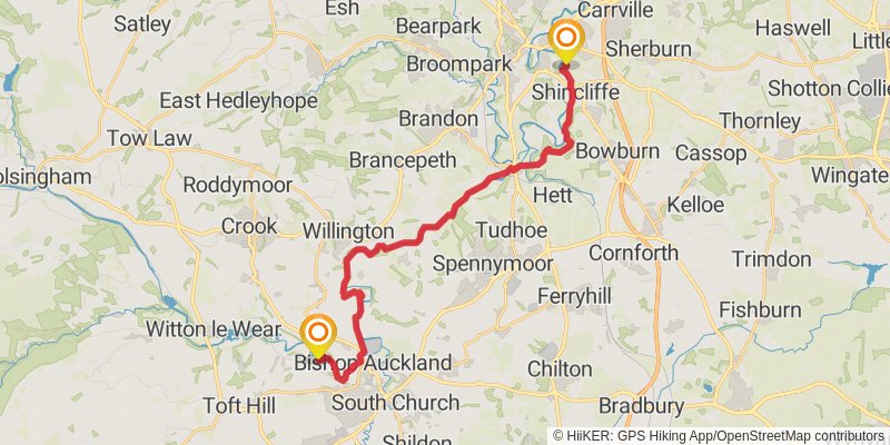 Weardale Way stage 3 Map