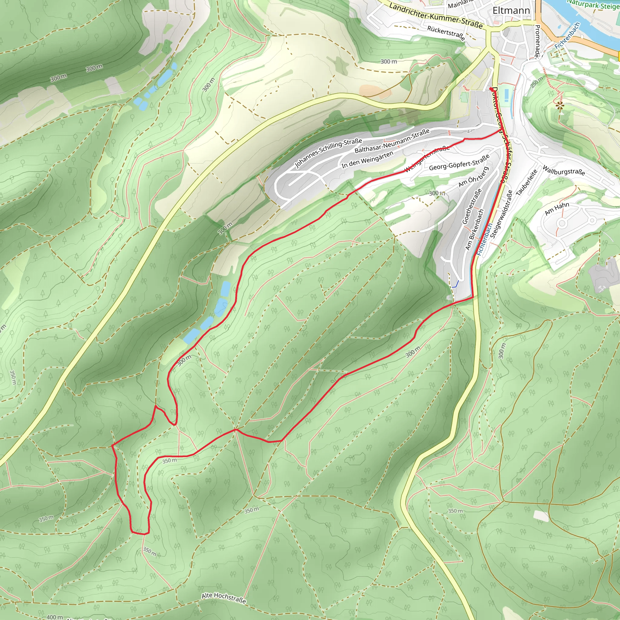 Lauftour and Eltmann Loop mobile static map